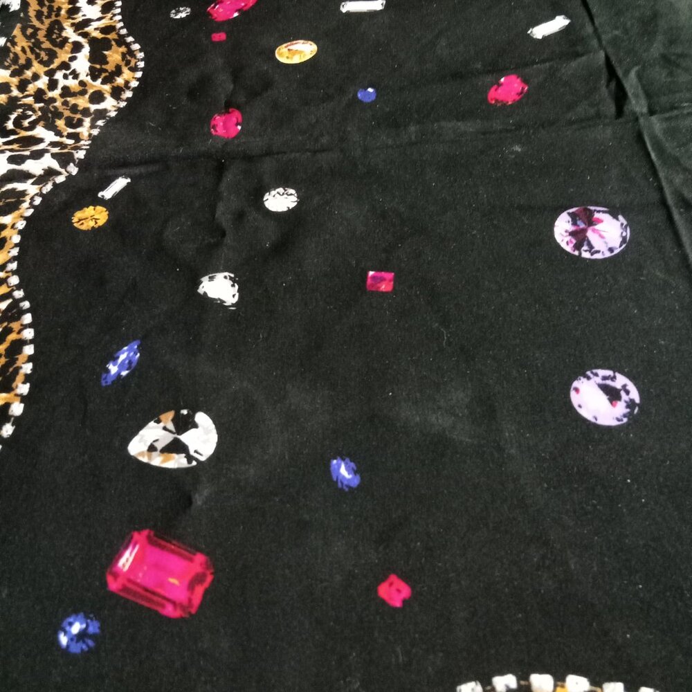 Precious Gems Animal Print Square Scarf 24"